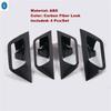 Car Inner Door Handle Bowl Frame Cover Trim For Peugeot 3008 5008 GT 2017 - 2025 Carbon Fiber / Matte / Black Brushed / Silver