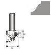 Classic Milling Cutter With Bearing T8 D39.3 H15.9 R1/R24 46/6.35 - Ded07F162B