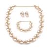 Shining Diva Fashion Latest Stylish Design Fancy Pearl Bracelet Earrings Necklace Jewellery
