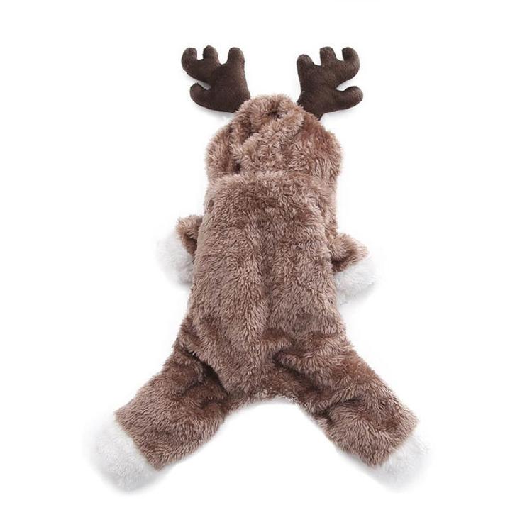 Pet Dog Clothes Winter Christmas Hoodie Soft Coat Button Closure for Small Dogs