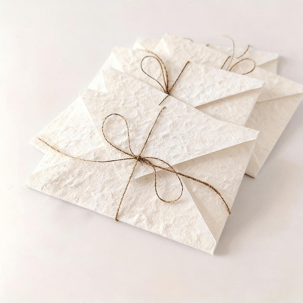 High-End Embossed Cotton Paper Envelopes for Weddings & Business Invitations, Handmade with an Antique Texture