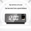 LED Projection Alarm Clock with Silent Snooze Feature