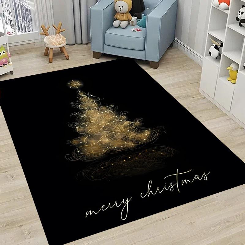 3D HD Printing Christmas Large Area Carpet for Living Room Cartoon Children's Bedroom Sofa Doormat Floor Rug Anti-slip Decor Mat