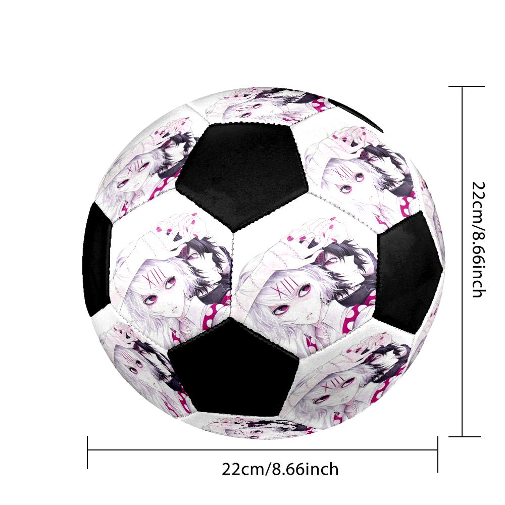 Soccer Ball Colorful Machine Stitched PVC Size 5 Team Training Competition Ready Durable High-Bounce Cool Sports Gift
