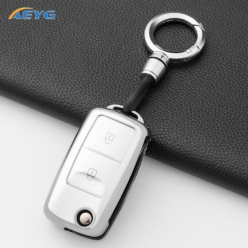 Soft Tpu Car Key Case Cover Shell Fob For Vw Volkswagen Polo Tiguan Passat B5 B6 B7 Golf 4 5 6 Mk6 Jetta Lavida Accessories Bag