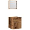 2 Piece Bathroom Furniture Set Rustic Wood Look Engineered Wood