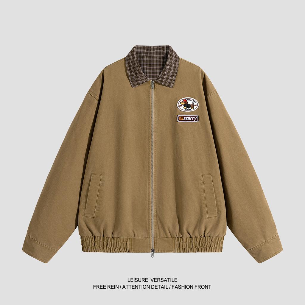 Versatile Coat Minimalist Cotton Jacket Men's 2026 Jacket Reversible Wear Casual Men's Baseball Clothing Fall Men's Breathable Work Casual Jacket