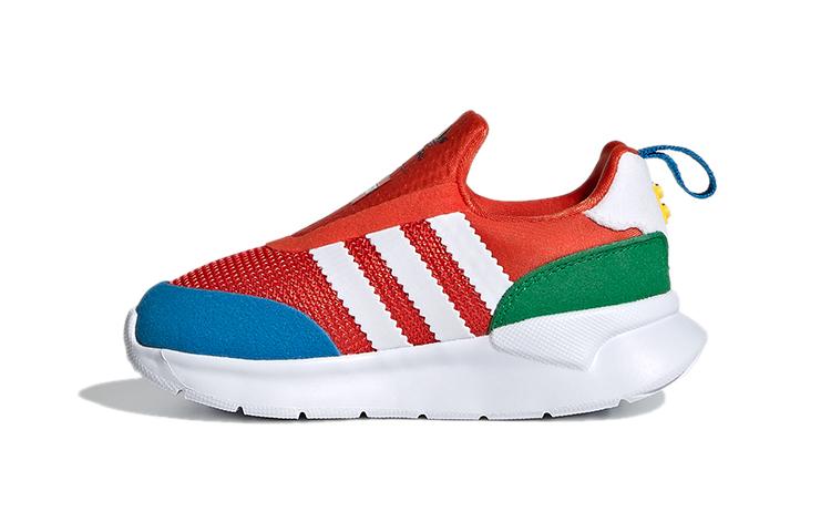 

LEGO x Adidas Originals ZX 360 Cushioning Abrasion Resistant Breathable Low top Toddler Shoes Red Blue FX4959 27