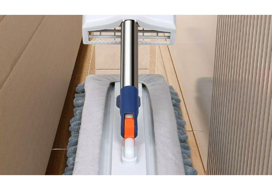Lazy Person's No-Hand-Wash Flat Mop: Dual-Use Wet & Dry, Moisture & Water-Absorbing Floor Cleaning Tool.