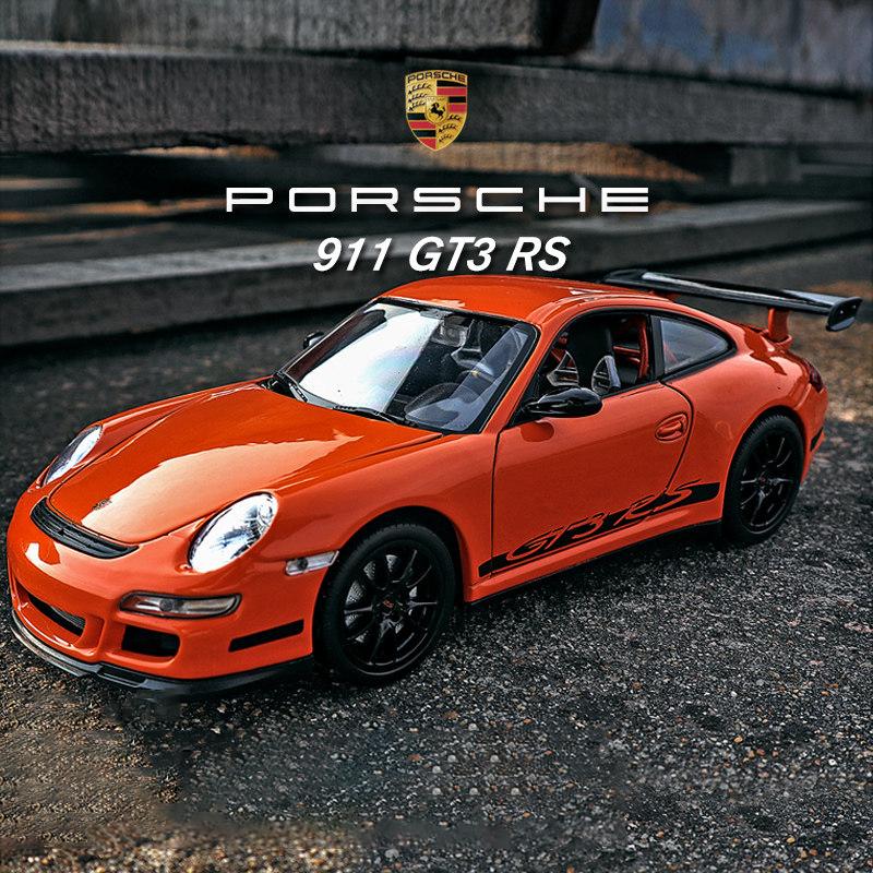 jbcp5 WELLY 1:24 Porsche 997 911 GT3 RS Alloy Car Diecasts & Toy Vehicles Car Model Miniature Scale Model Car Toy For Children