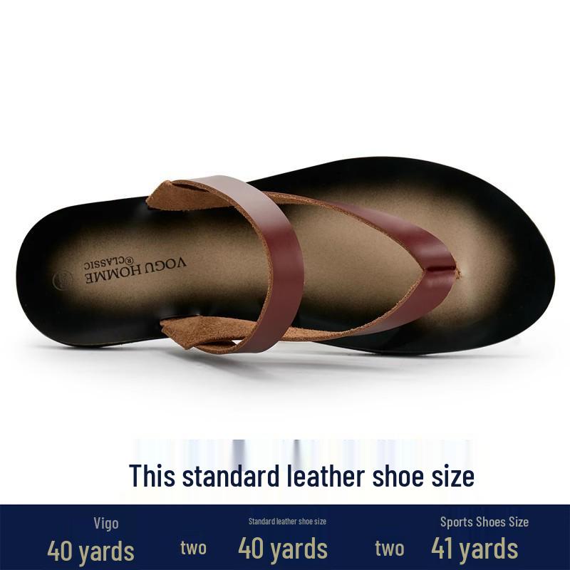 

Мужские шлепанцы из натуральной кожи коровьей лицевой выделки с нескользящей подошвой - модные, дышащие, универсальные шлепки для пляжа 42 темно-красного