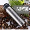 500ML Vacuum Stainless Steel Bicycle Water Bottle: Double Walled Insulated Cycling Water Bottle, Simple Thermo Mug With Straw