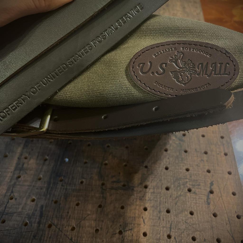 Tsutaeru Postman BagShoulder Bag, American Casual, Vintage Messenger Bag, Postman Bag, Genuine Leather, Pouch, Waxed Canvas, Canvas Bag, Canvas