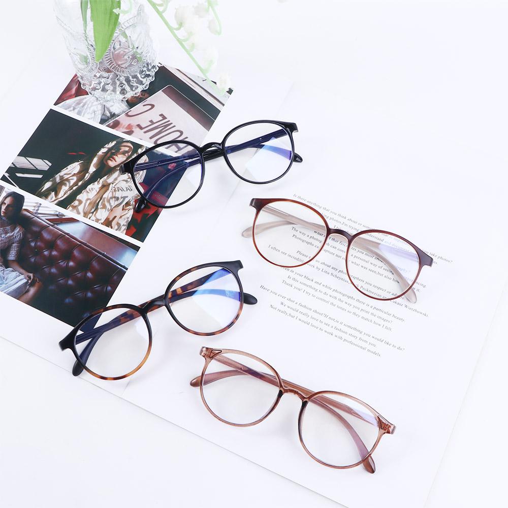 Black Women Eyeglasses Anti Blue Light Glasses Round Frame Eyeglasses Korean Style Computer Eyewear