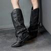 Fashion Women's High Boots High Heels Fashion Luxury Shoes Pointed Toe Deisgner Knee High Boots 2025 Winter Pumps Dress Sexy Botas Mujer