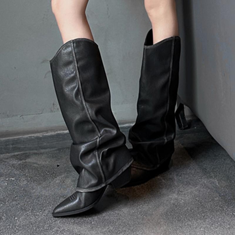 Fashion Women's High Boots High Heels Fashion Luxury Shoes Pointed Toe Deisgner Knee High Boots 2025 Winter Pumps Dress Sexy Botas Mujer