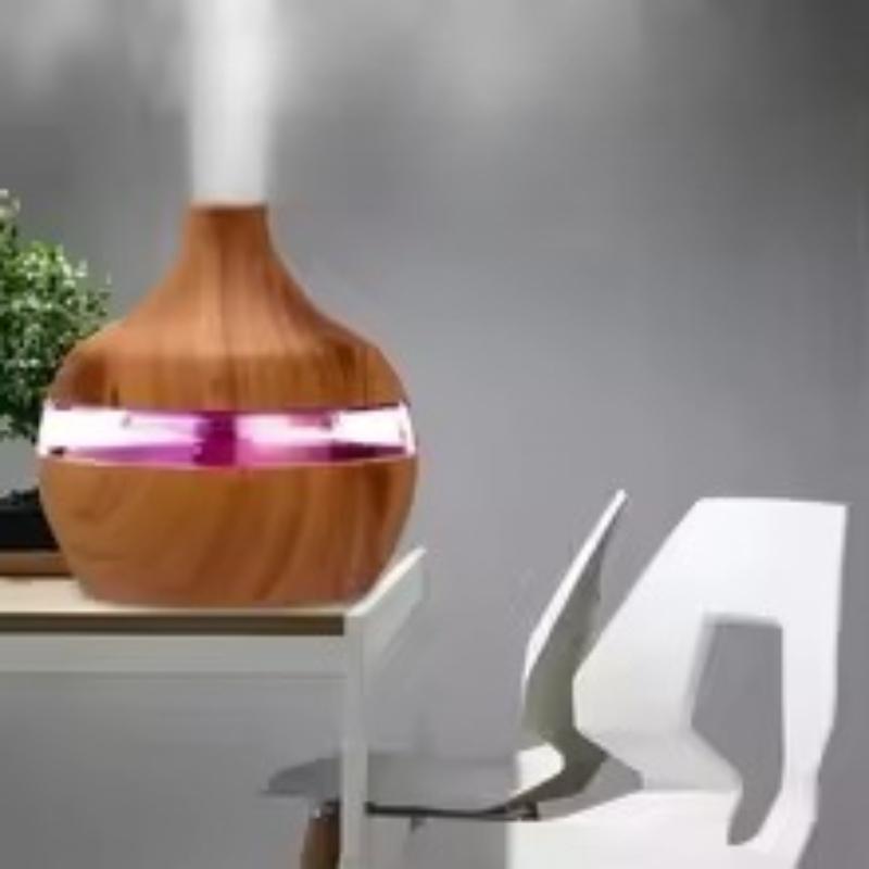 

Electric Ultrasonic Humidifier Aroma Air Diffuser with Wood Design 300ml Cool Mist Essential Oil Aromatherapy for Home Bedroom O