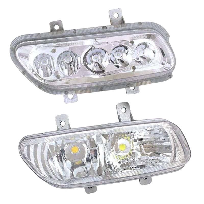 Dongfeng Tianlong VL Old Model LED Front Fog Light Modification - Aluminum Shell Bumper Lights