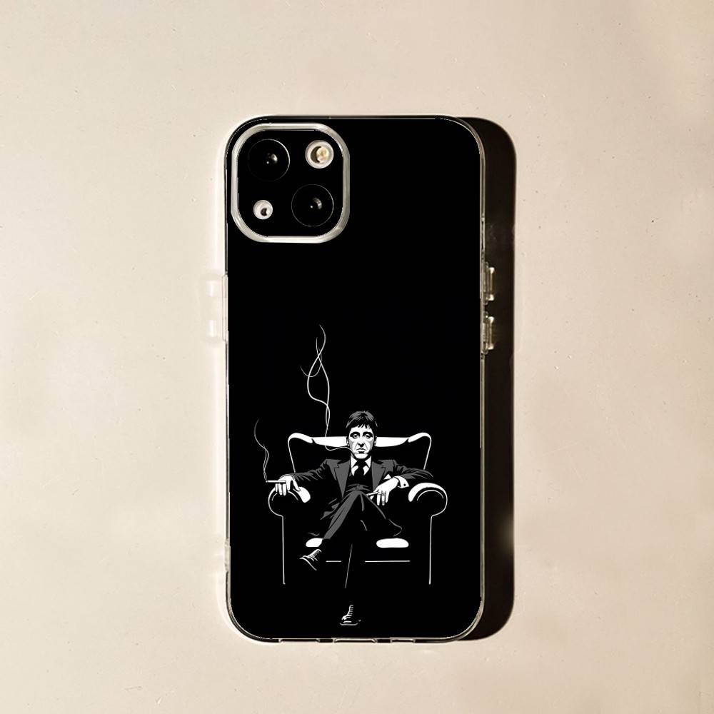 S-Scarface The World Is Yours Für iPhone 17,16,15,14,13,12,11 Pro,Max,Plus,X,XS,XR,SE4,E Mini Transparent Weich Anti-Rutsch Griff