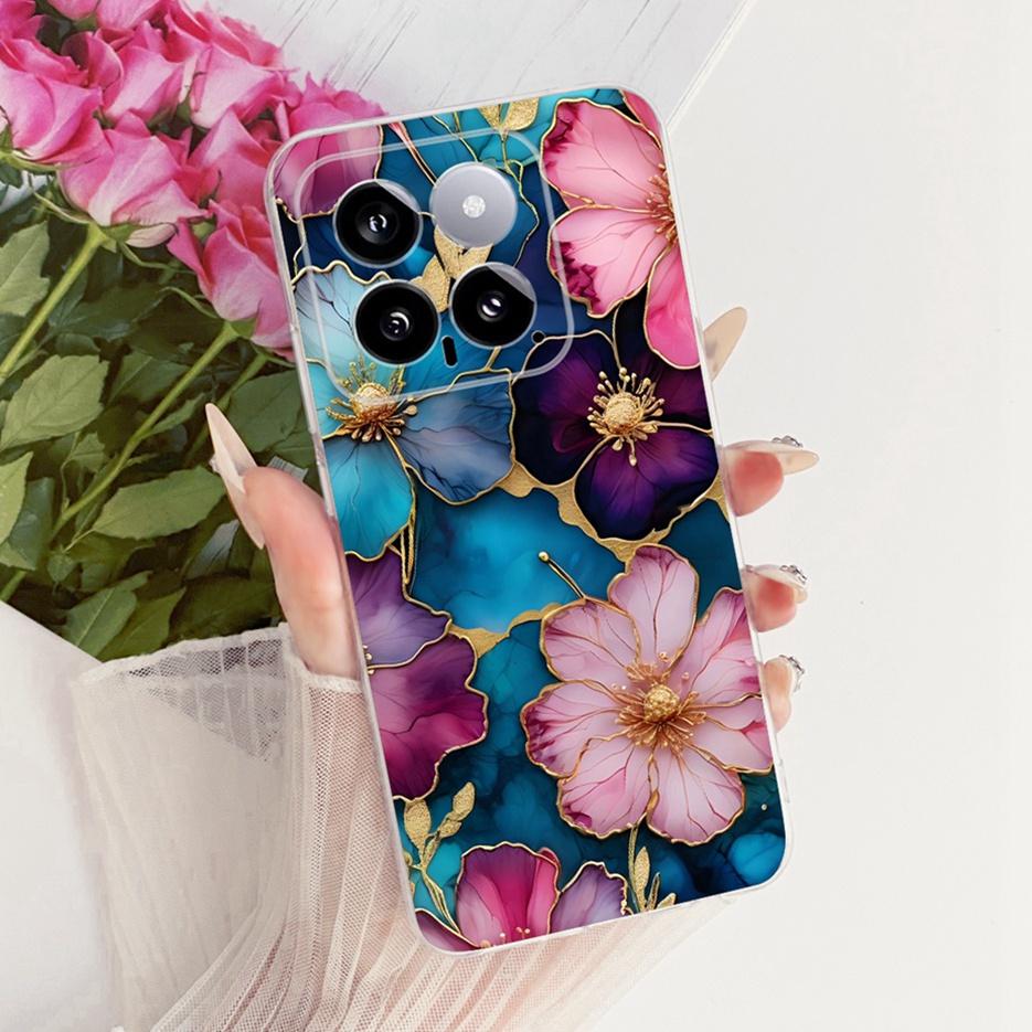 For Xiaomi Mi 14 Pro Case Cute Lion Fashion Painted Cover Soft Silicone Slim Phone Case For Xiaomi 14 Pro Mi14 Pro Fundas Bumper