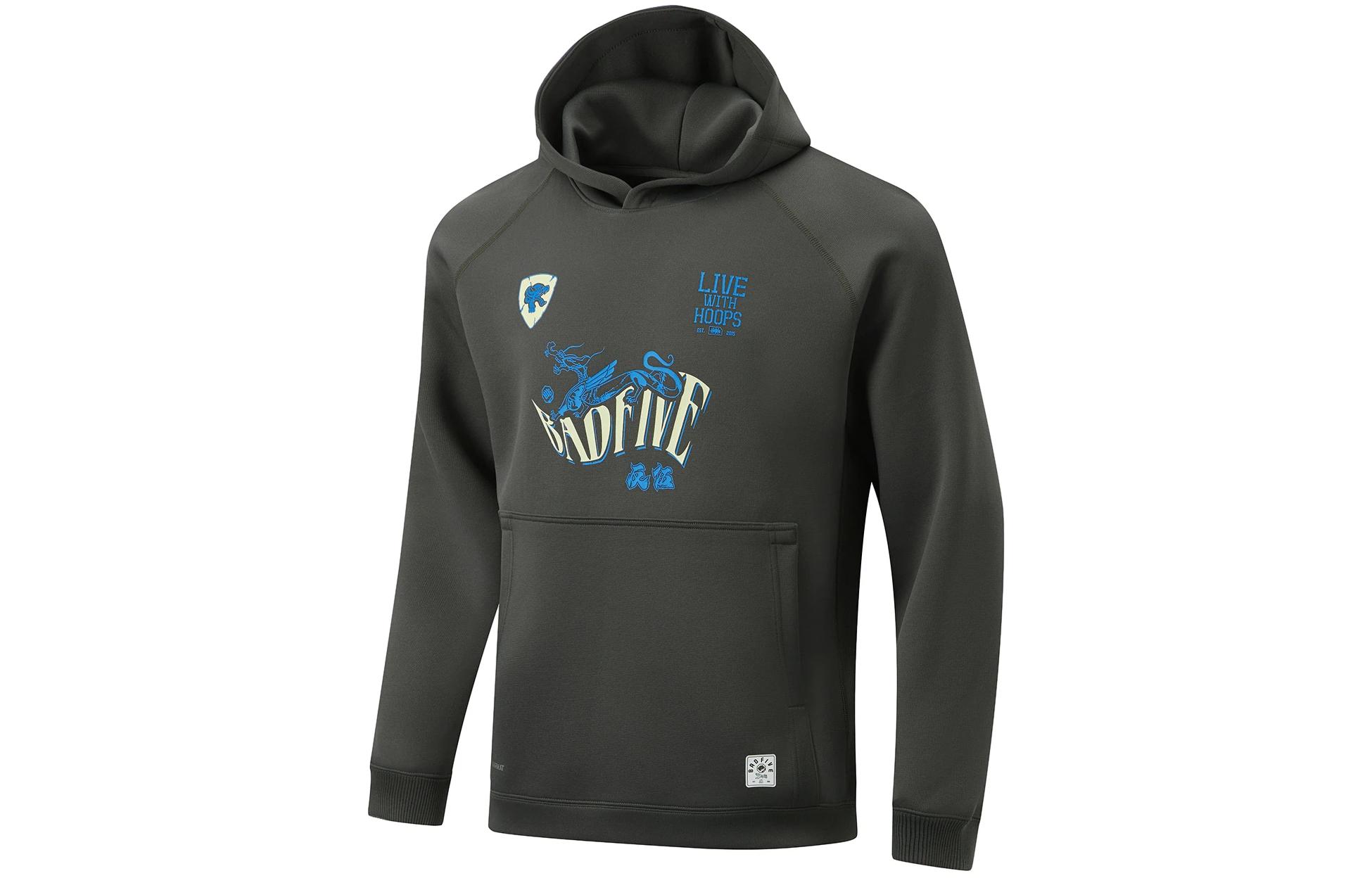 Li Ning BADFIVE Sweatshirt Men s Obsidian Gray AWDU083-8 L