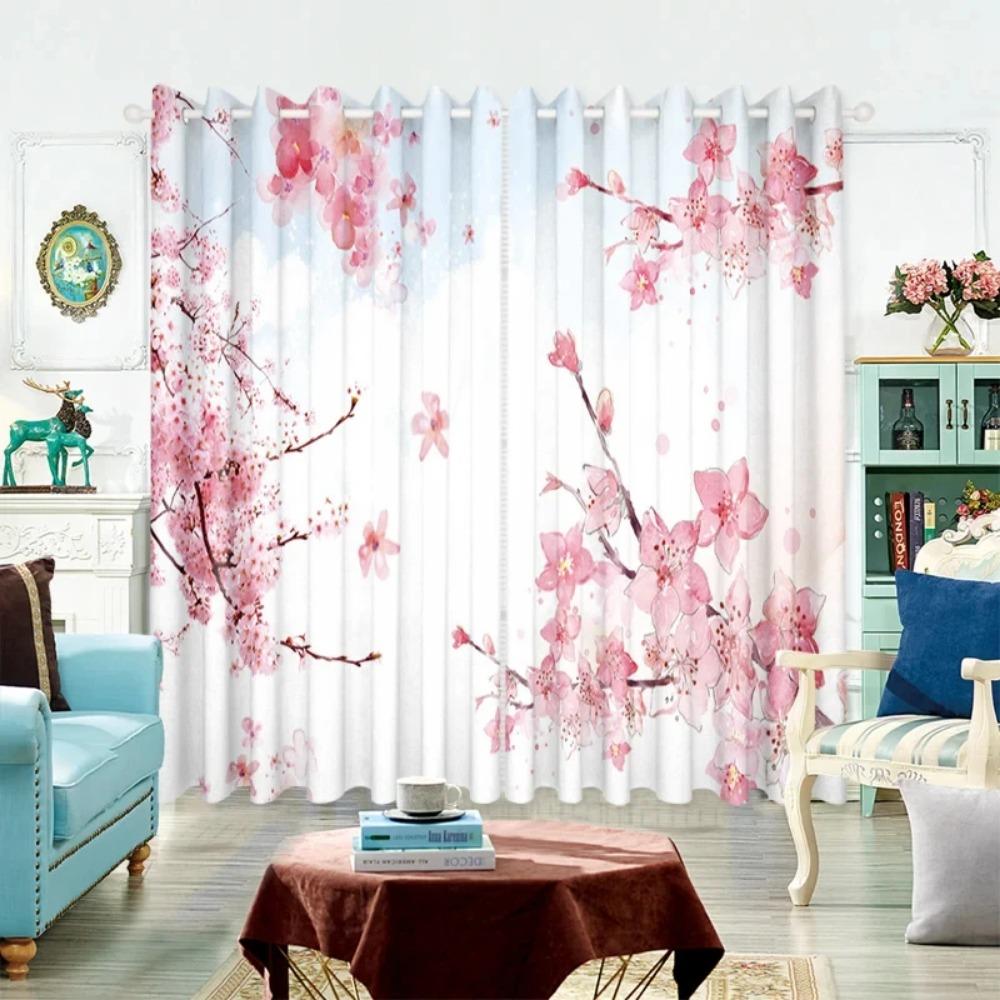 Modern High Shading Curtain Sunflower Landscape Painting Boys Children Room Bedroom Living Room Floating Window Blackout Drape