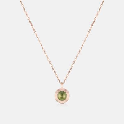 August Birthstone Corte Sterling Silver Rose Necklace A241Sn1208Rpk 42cm