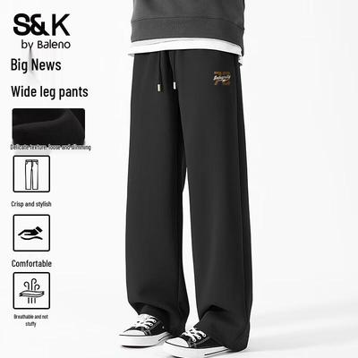 Baleno S&K Herren Vintage Locker Weitbeinige Freizeithose