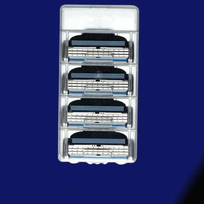 4Pcs Compatible Manual 3 Layers Blades System Men Face Shaving Razor Tool Razor Blade Shaver