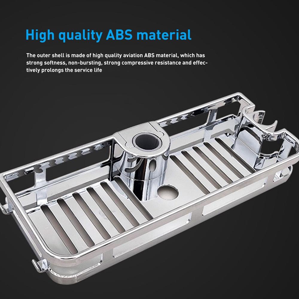 Stand ABS Lifting Rod Home Decor Shower Rack Bathroom Organization Storage Rack Soap Holder