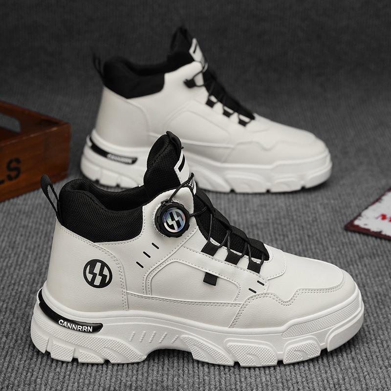 High-top Martin Boots Men's Shoes Autumn New Tooling Shoes Men's Trendy Versatile Platform Casual Short Boots