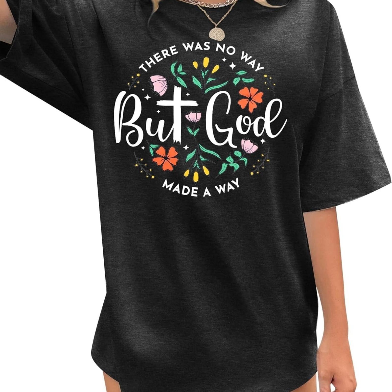 

But God Shirt Women Oversized Christian Tshirt Faith Sayings Jesus Graphic Tee Religious Short Sleeve Tops XXXXXL чорний
