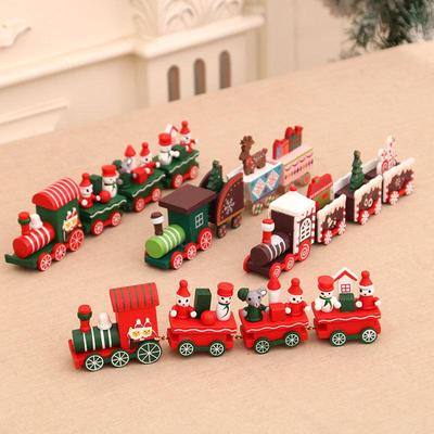 Wooden Christmas Train Window Ornaments