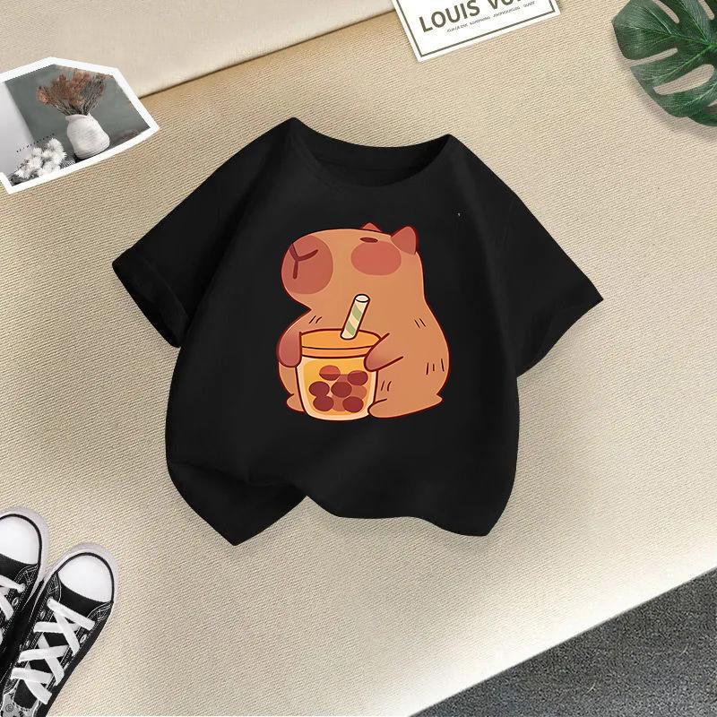 Kid T Shirt Cute Cat Printed Children T-shirt Kids 100% T-shirt Tops Tee Boys Girls Baby Tee 2-13Y
