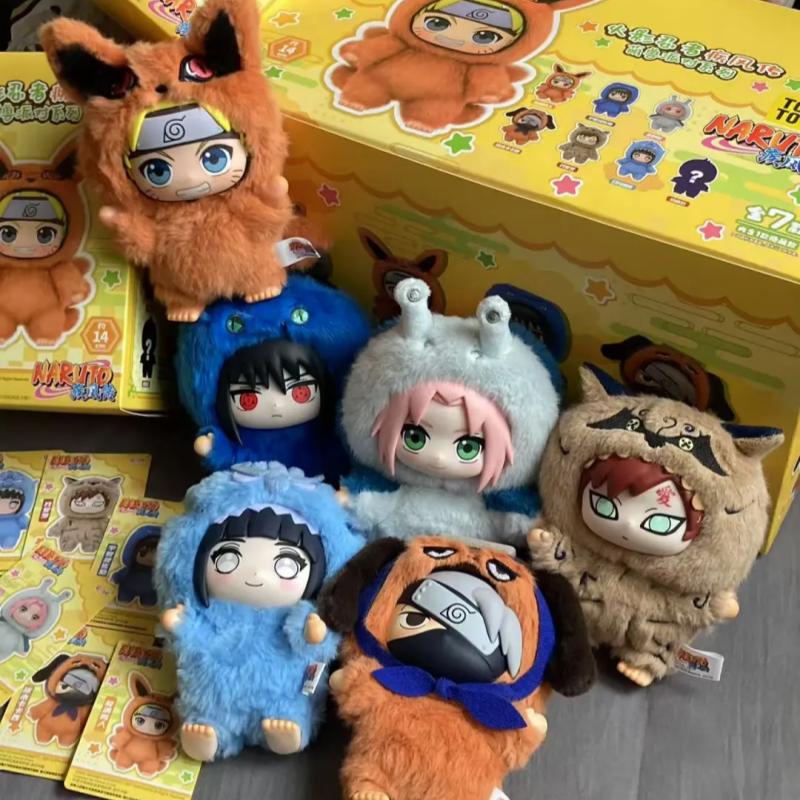Authentic EAKI Naruto Blind box Shippuden Party Series Stuffed Plush Trendy Ornament Collection Toy Birthday Christmas Gifts