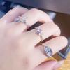 Purple Romantic Super Fairy Zircon Light Luxury Butterfly Fishtail Open Ring Niche Design High-End Exquisite Ring Woman