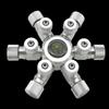 Stainless Steel Multi Way Aquarium CO2 Splitter Distributor Check Valve Solenoid Valve CO2 Regulator Fish Tank Accessories