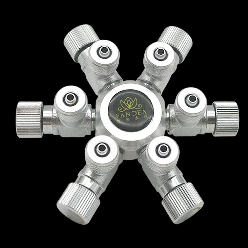 Stainless Steel Multi Way Aquarium CO2 Splitter Distributor Check Valve Solenoid Valve CO2 Regulator Fish Tank Accessories