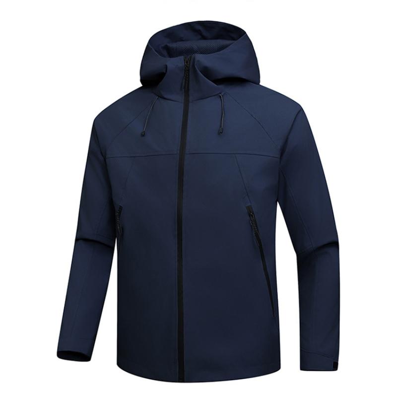 Spring and Autumn Thin Outdoor Use Single-layer Shock Clothes Mens Wind Resistant Water Repellent Jacket Mens Same Model Embroidered Hood