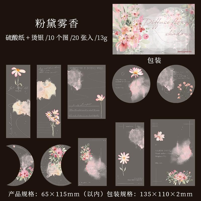

20 pcs Semi-transparent Decorative paper Creativity Diy Diary Album Scrapbooking material Junk Journal Background paper