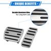 ABSOPRO Car and Brake Pedal Cover Pads for VW Golf and Golf SportWagen Aluminum Silver 2 Pieces Gas, Accelerator, Golf, Alltra, 2015-2020, Non-Slip