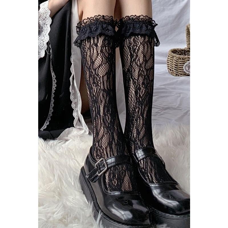 Female Summer Thin Sexy Show Thin Lace Lace Long Leg Socks