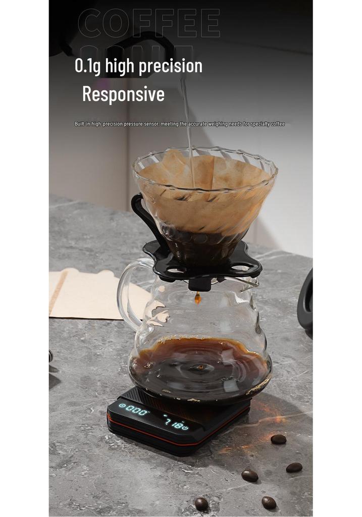 Smart Mini Coffee Scale with Three Modes and Automatic Timing - 2KG/0.1g Precision