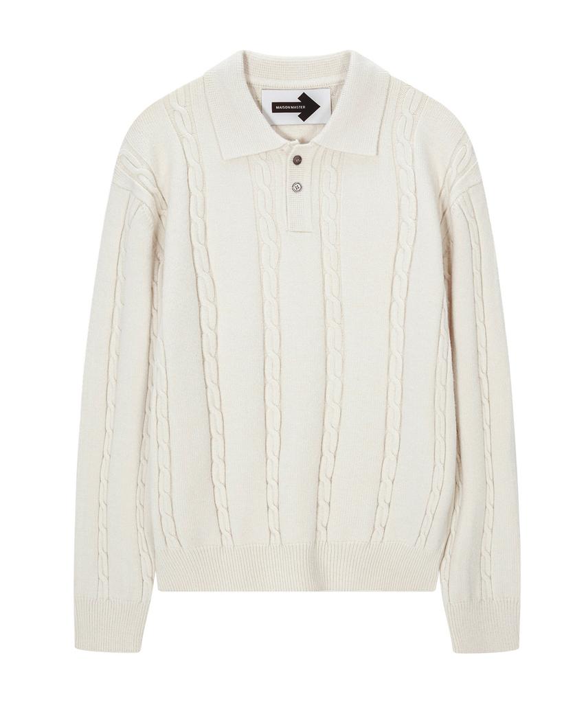 Maison Master Cable Knit Ivory