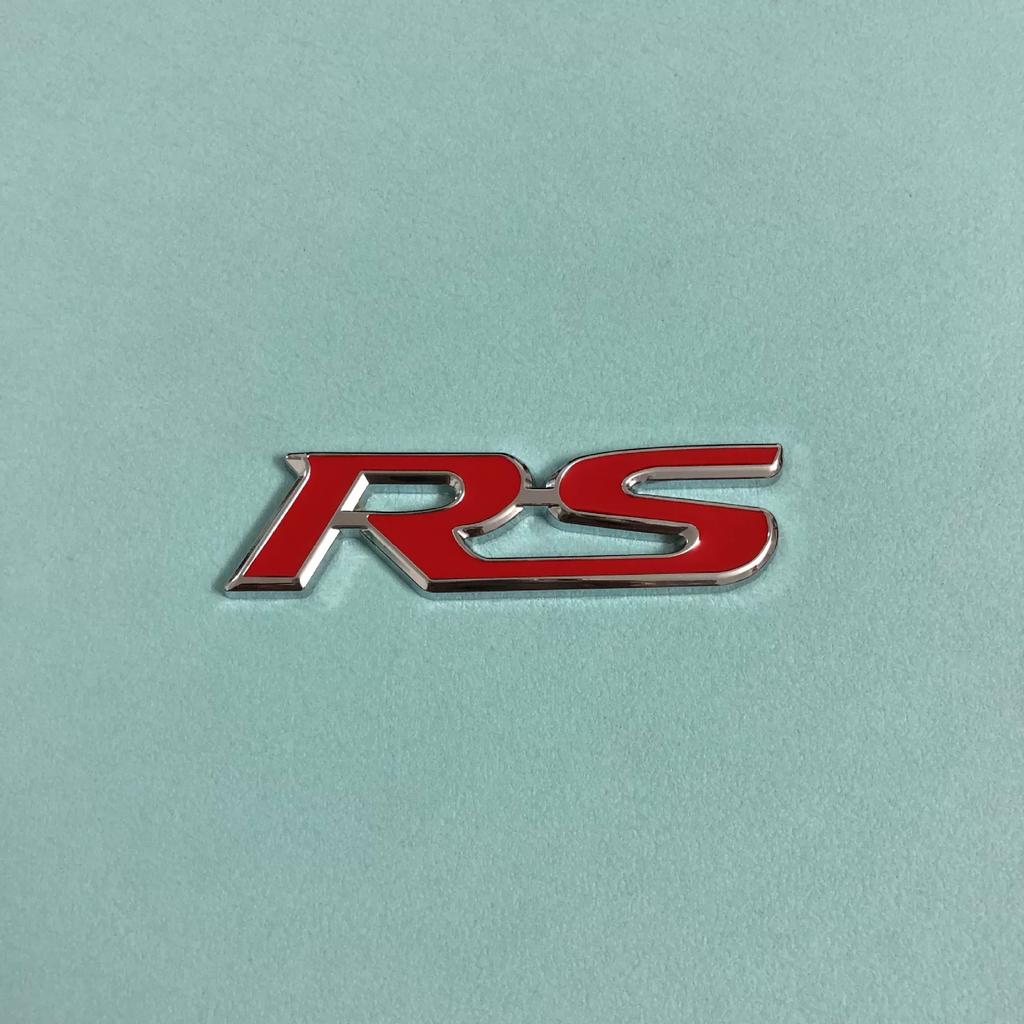 Car Middle Net Modification Decorative Label 3D Three-dimensional RS Middle Net Standard Modification Special Sports Label Metal Car Logo