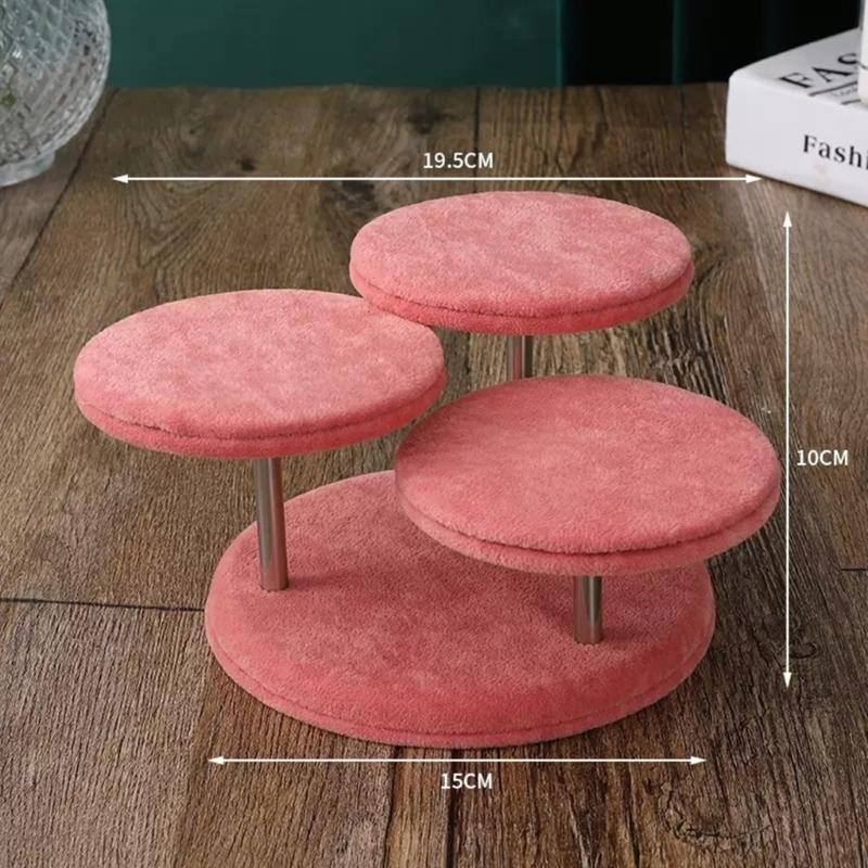 Elegant Jewelry Organizer Showcasing Accessories Fabric Material Rings Display Stand Great for Jewelers and Enthusiasts
