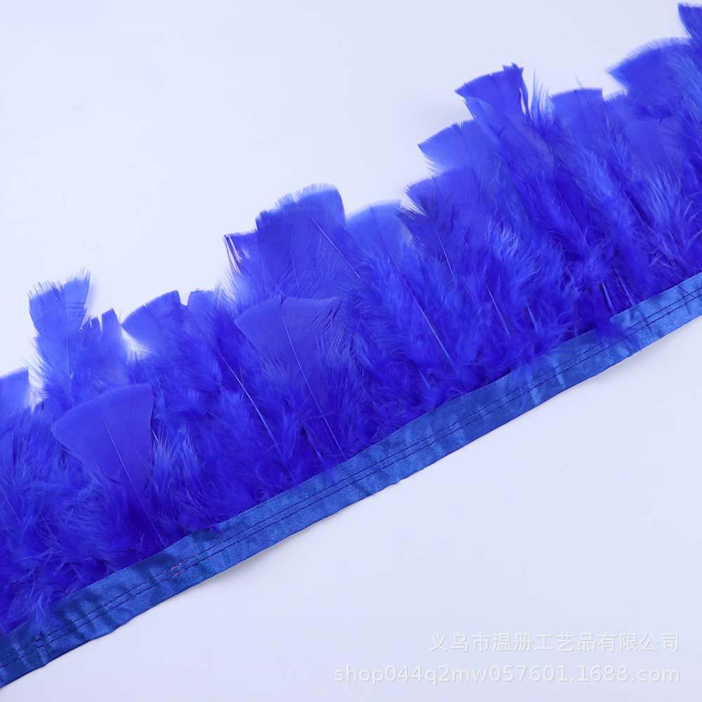 Feather 10-15Cm Large Flat Cloth Edge Stage Clothing Material Turkey Feather Cloth Belt Car Doll Diy Decoration