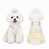 Pet Dress Sweet Cake Skirt With Ruffled Hem Adjustable Straps Soft Breathable Cotton Dogs Cats Fall