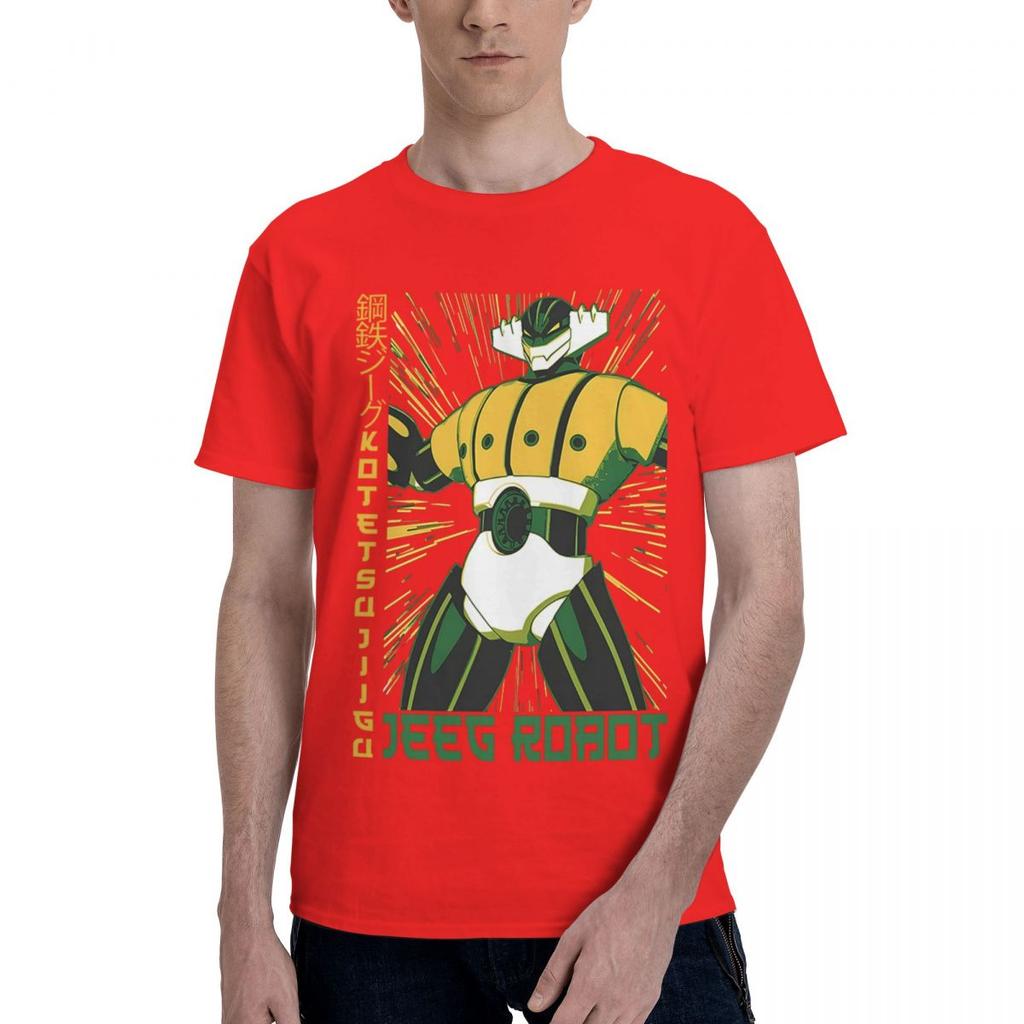 Kotetsu Jiigu Jeeg Robot 100 Cotton Casual Breathable Confortable Anime High End Mens Clothing Clothes Men