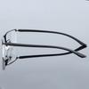 Semi-Rimless Business Metal Glasses Photochromic Lenses and Anti-UV Coating for Men Square Prescription 0 -0.5 -0.75 To -6